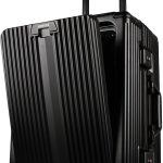 SOMODE Airline Approved Carry On Luggage with Spinner Wheels,Aluminum Framed Carry On Suitcase with Front Open Laptop Compartment/Pocket 22×14×9 inch Large Checked-in Luggage(White)